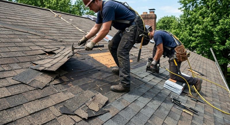 Damaged Roof Repair in Blue Bell, PA
