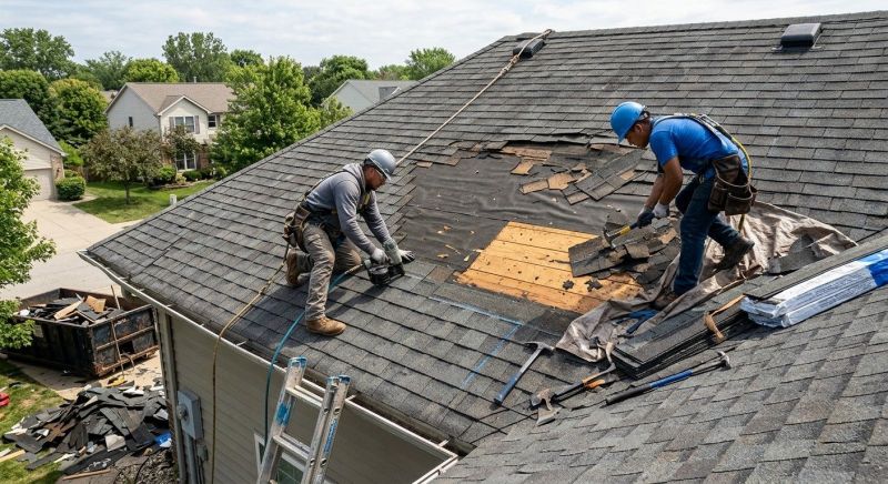 Damaged Roof Repair in Horsham, PA