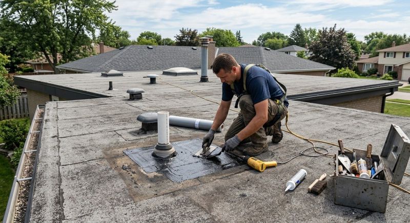 Rubber Roof Repair in Broomall, PA