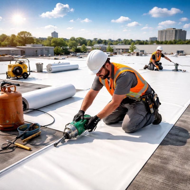 Single Ply Roof Installation in Coatesville, PA