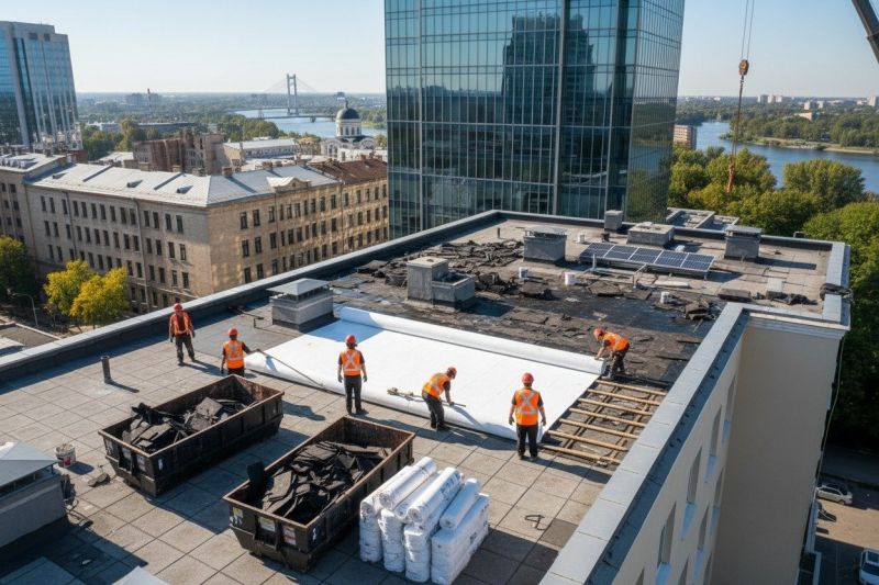 Single Ply Roof Replacement in Glen Mills, PA