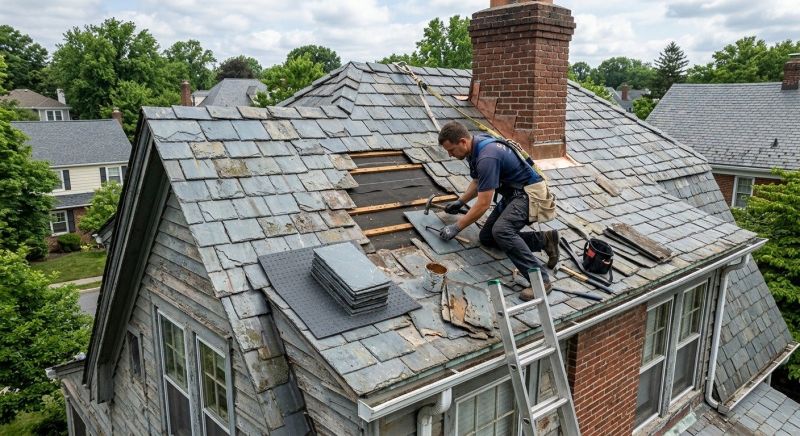 Slate Roof Repair in Pennsauken, NJ