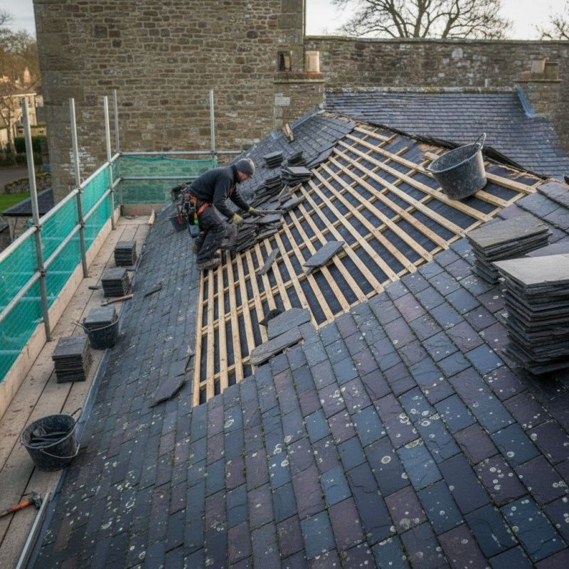 Slate Roof Replacement in Cheltenham, PA