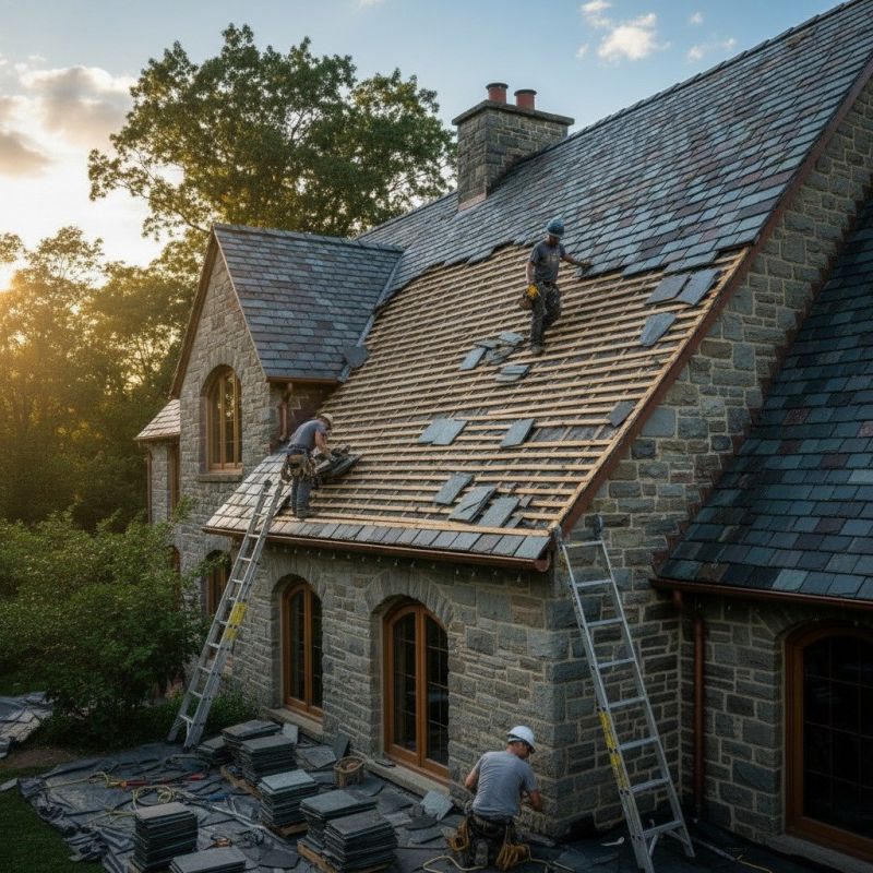 Slate Roof Replacement in East Greenville, PA