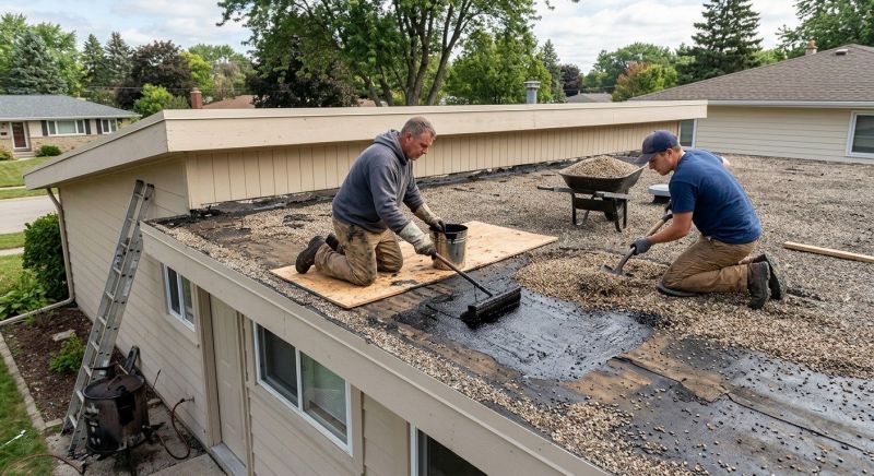 Tar And Gravel Roof Repair in Cheltenham, PA