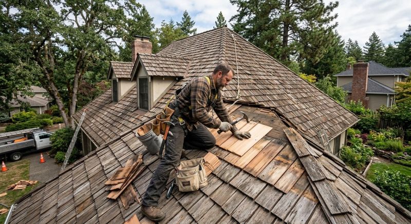 Wood Shake Roof Repair in Devon, PA